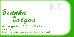 bianka dolgos business card